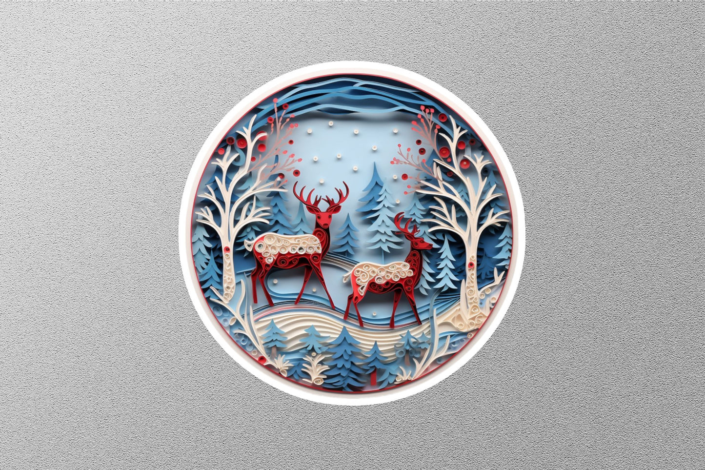 Wholesale Two Dee's In One Frame Winter Holiday Sticker