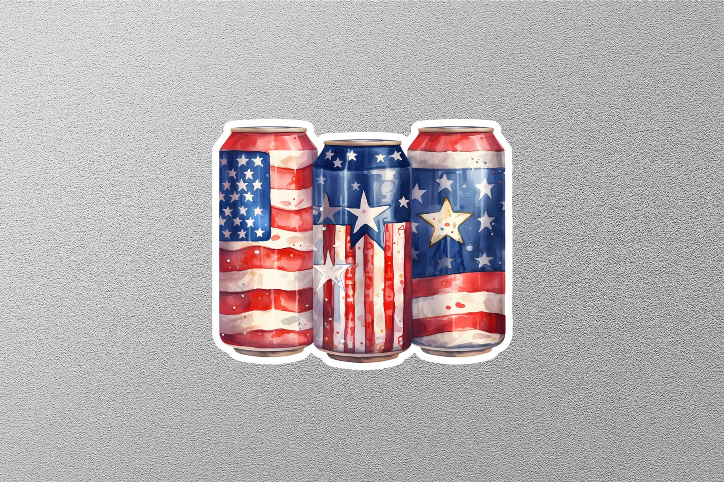 Wholesale American Flag Cans Sticker