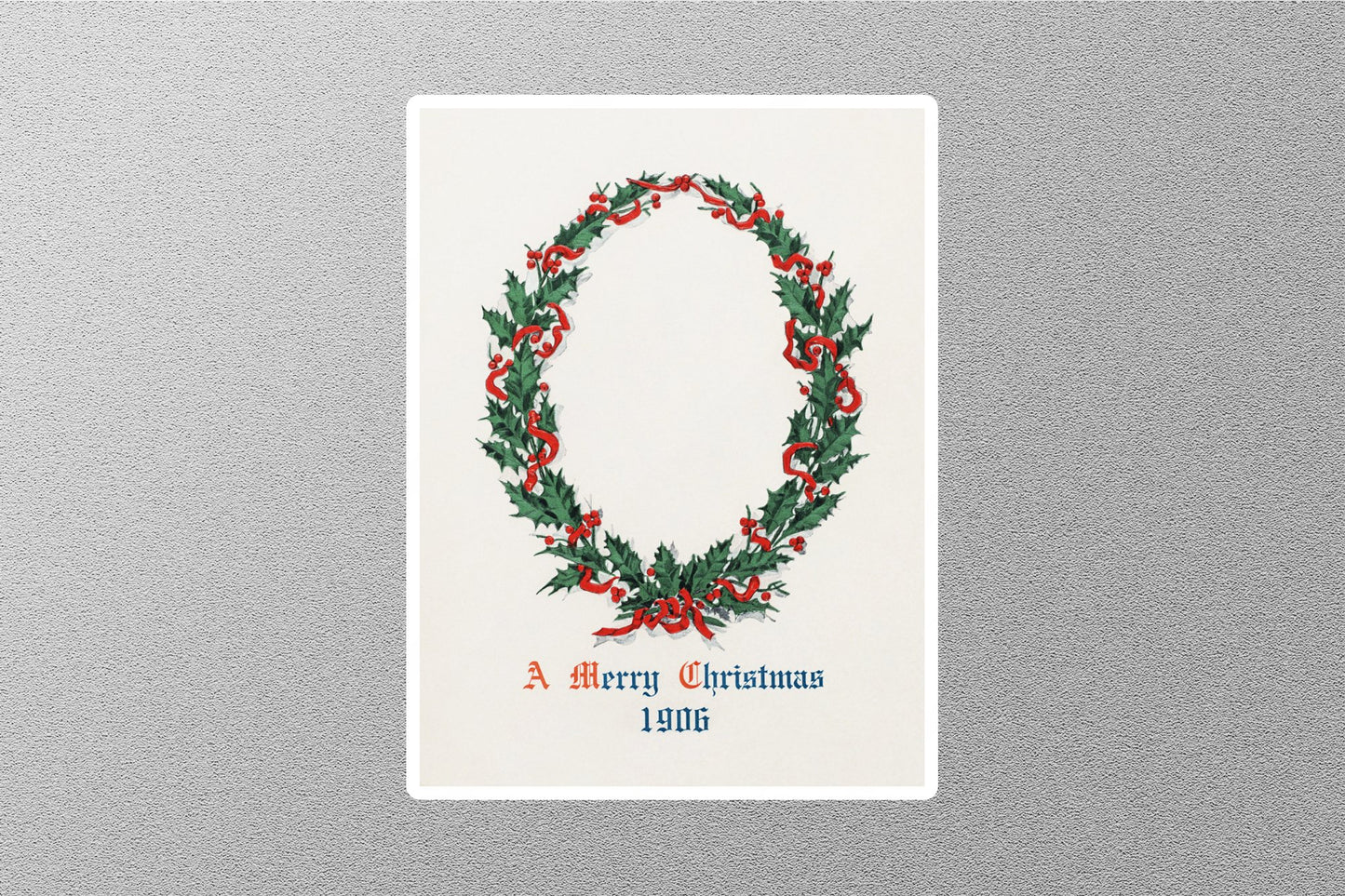 Wholesale Vintage A Merry Christmas 1906 Christmas Sticker