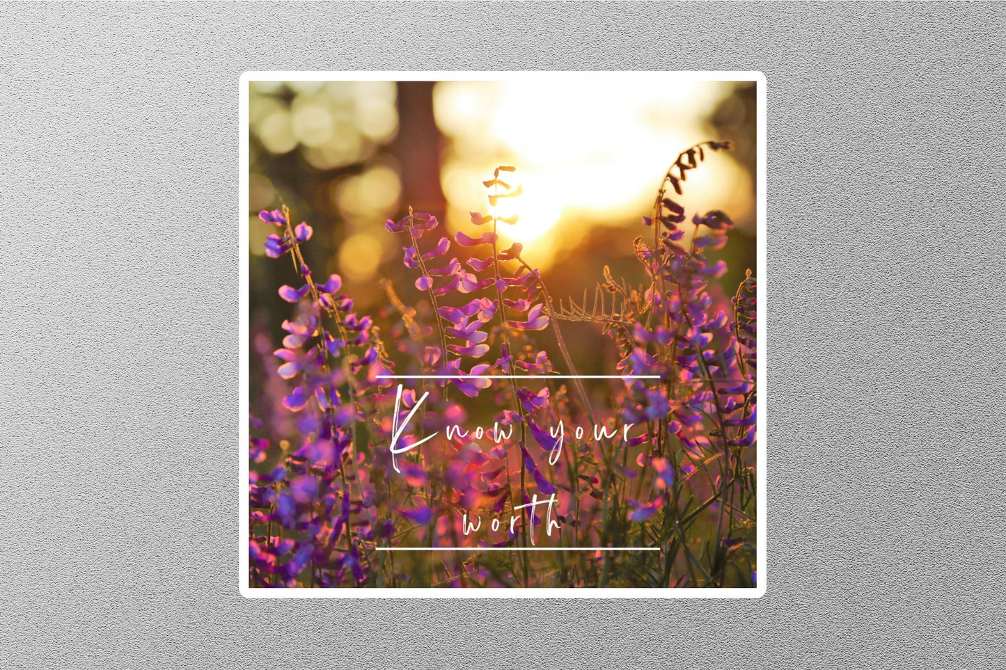 Wholesale Know Your Worth Inspirational Quote Sticker