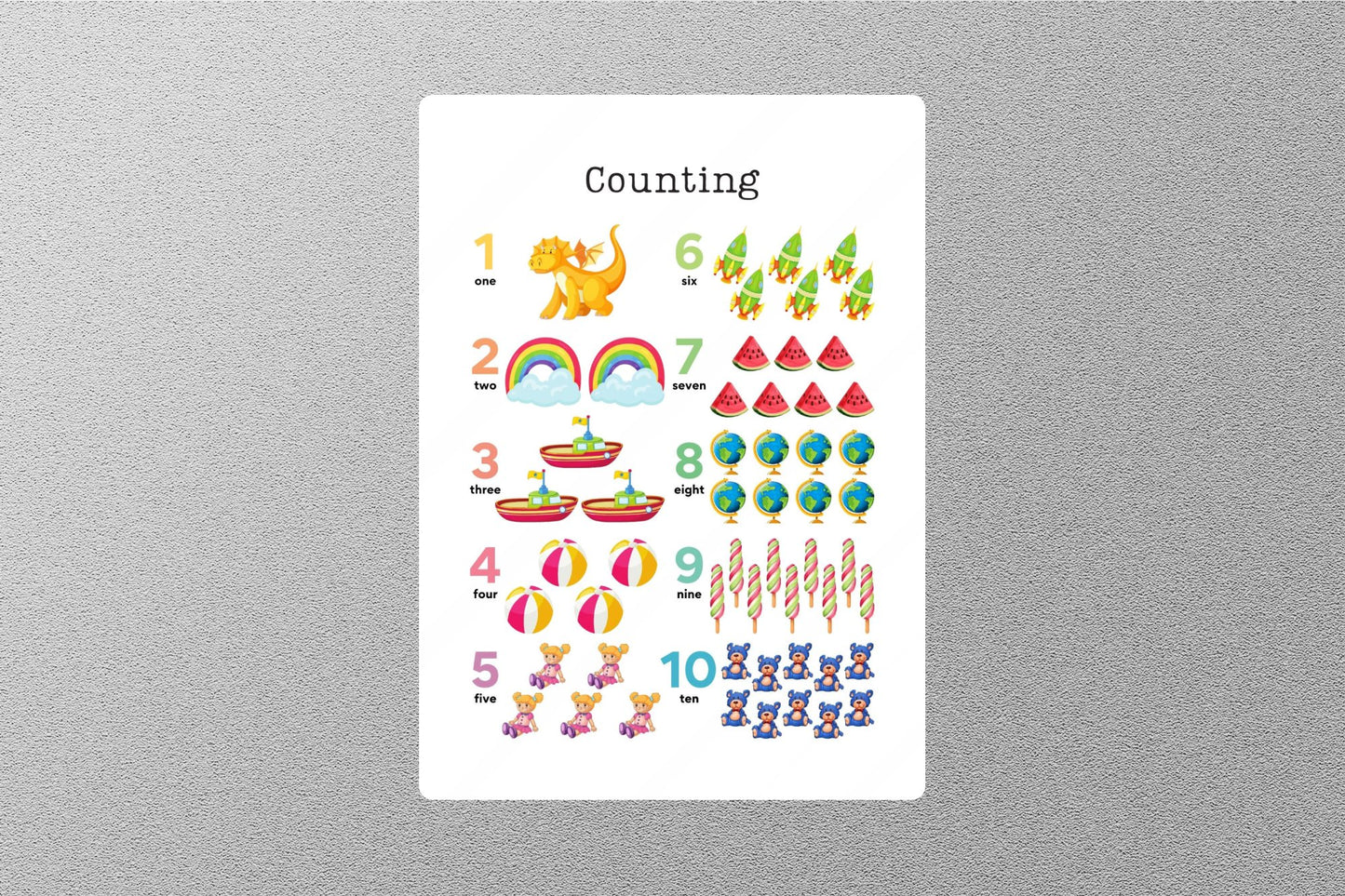 Wholesale Counting Education Sticker