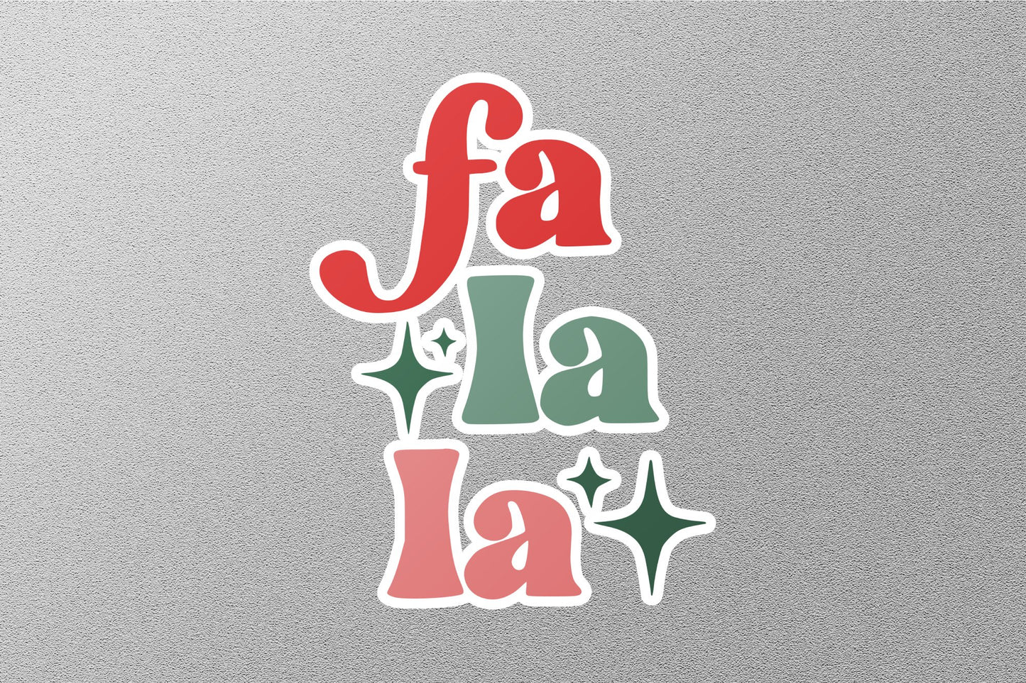 Wholesale Fa La La Christmas Sticker