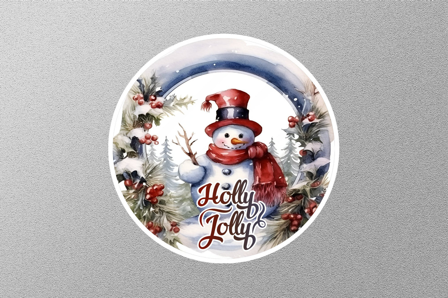 Wholesale Snowman Holly Jolly Christmas Sticker