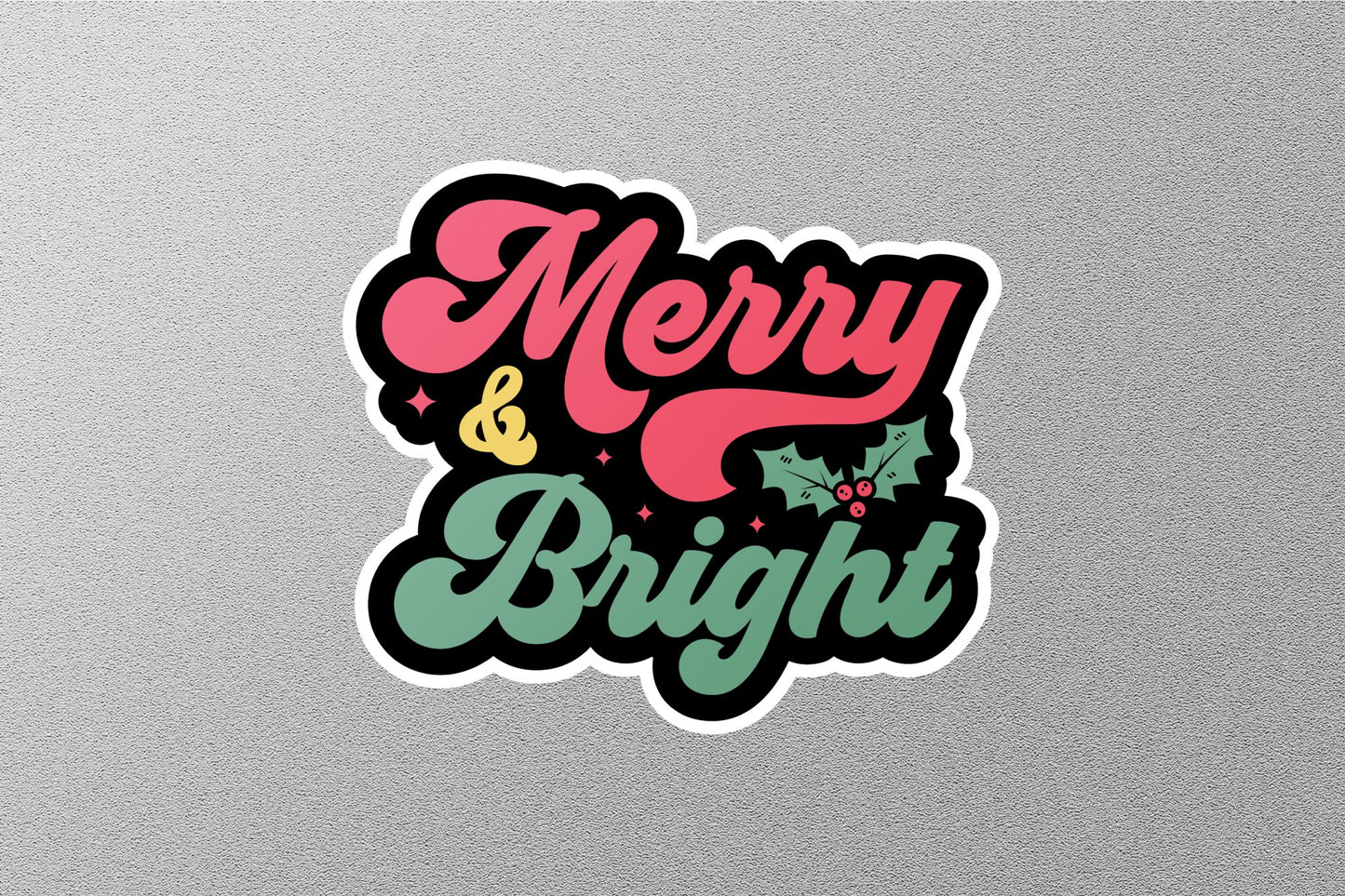 Wholesale Merry And Bright Christmas Sticker