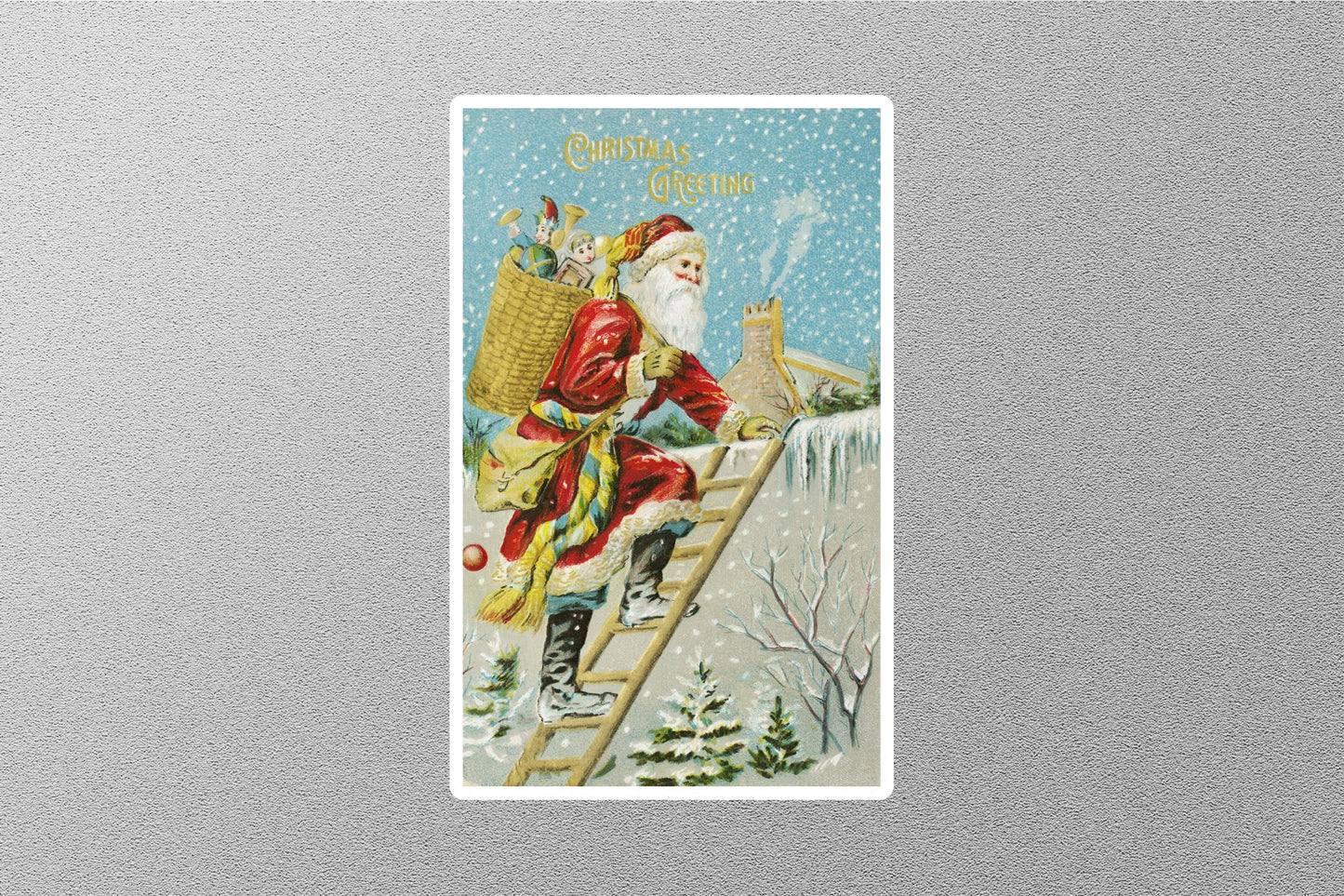 Wholesale Vintage Christmas Greetings Christmas Sticker