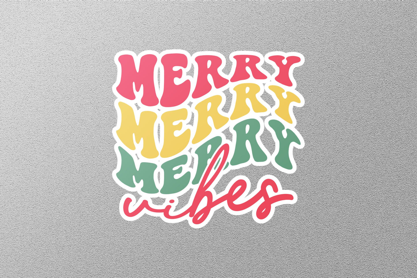 Wholesale Merry Vibes Christmas Sticker