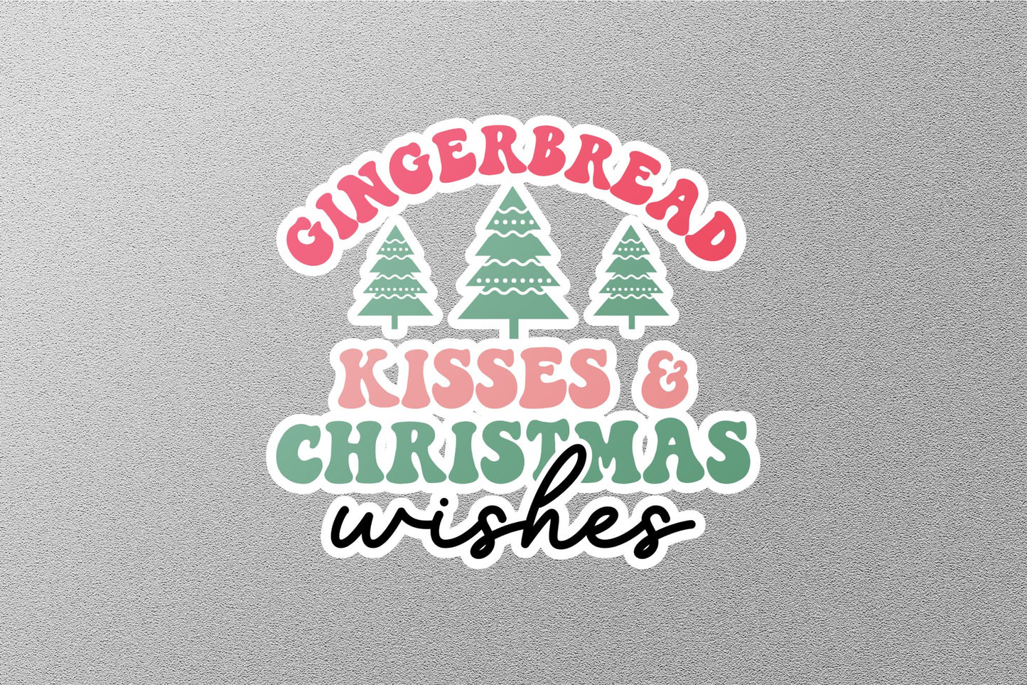 Wholesale Gingerbread Kisses And Christmas Wishes Christmas Sticker