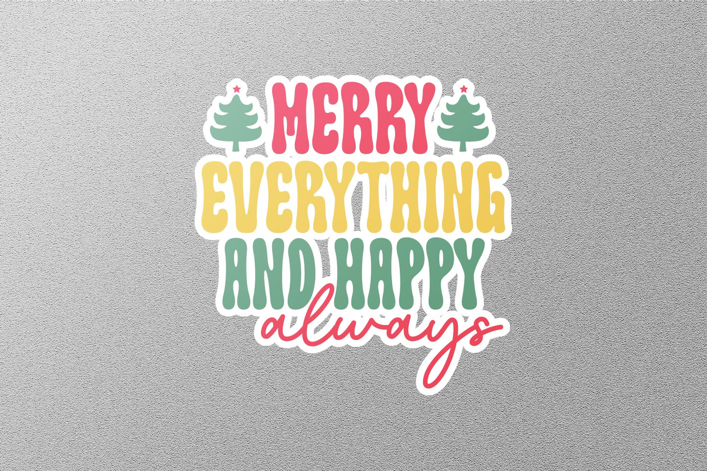 Wholesale Merry Christmas And Happy Always Christmas Sticker