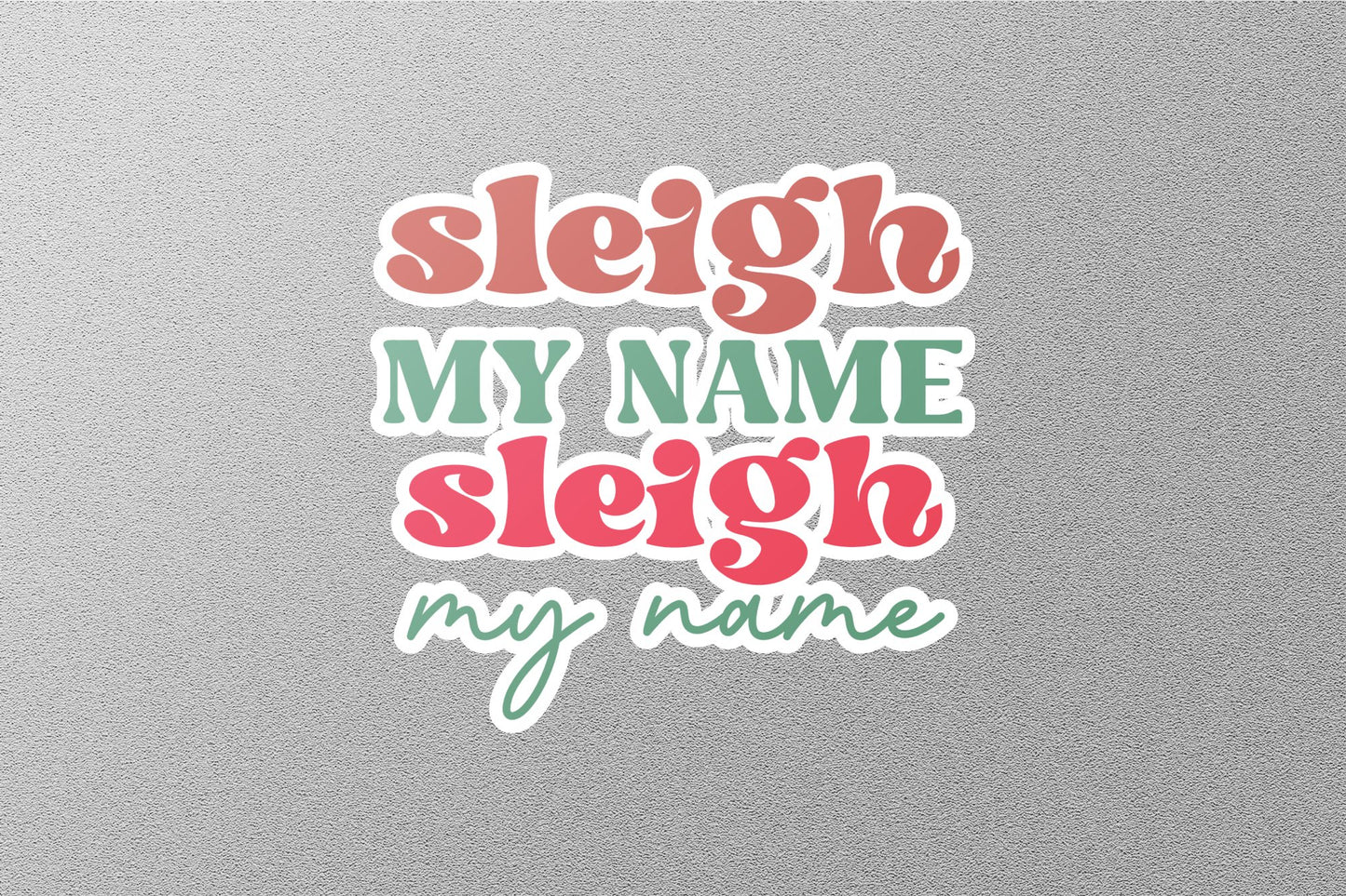Wholesale Sleigh My Name Christmas Sticker