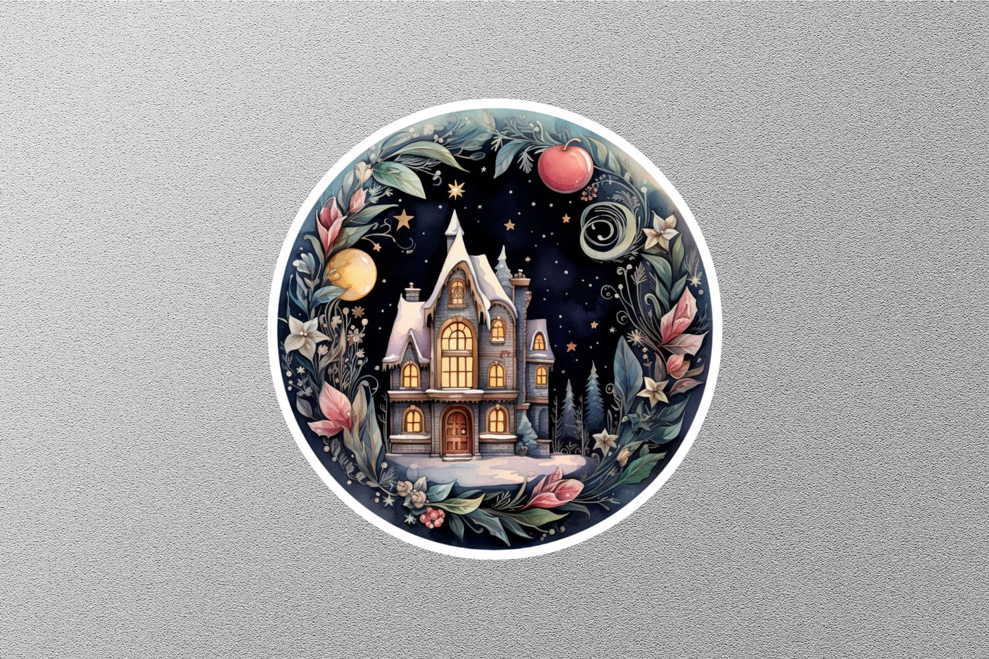 Wholesale Beautiful House Winter Holiday Sticker