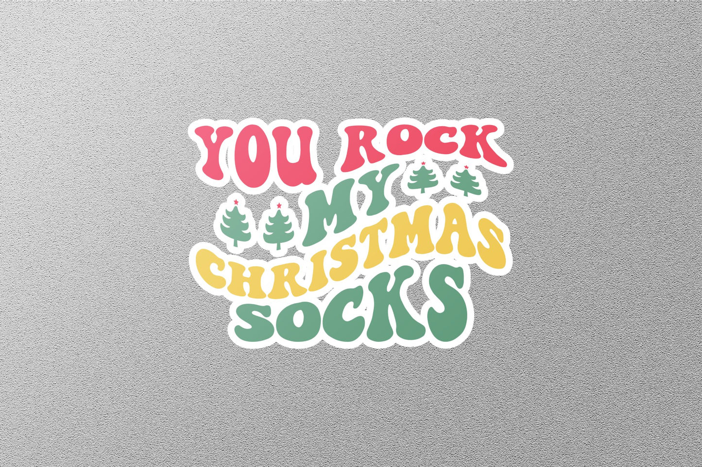 Wholesale You Rock My Christmas Socks Christmas Sticker