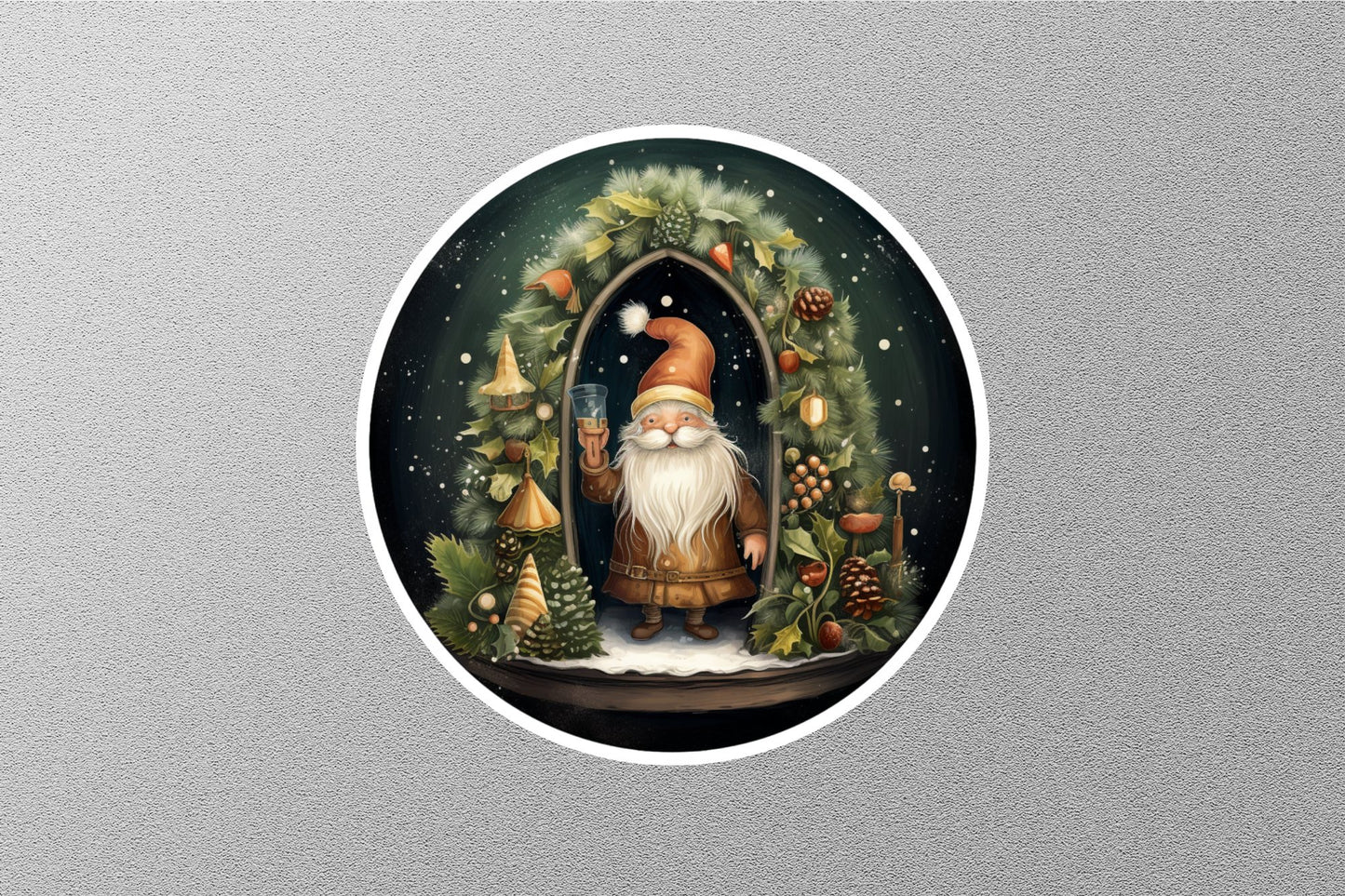 Wholesale Old Gnomes Winter Holiday Sticker