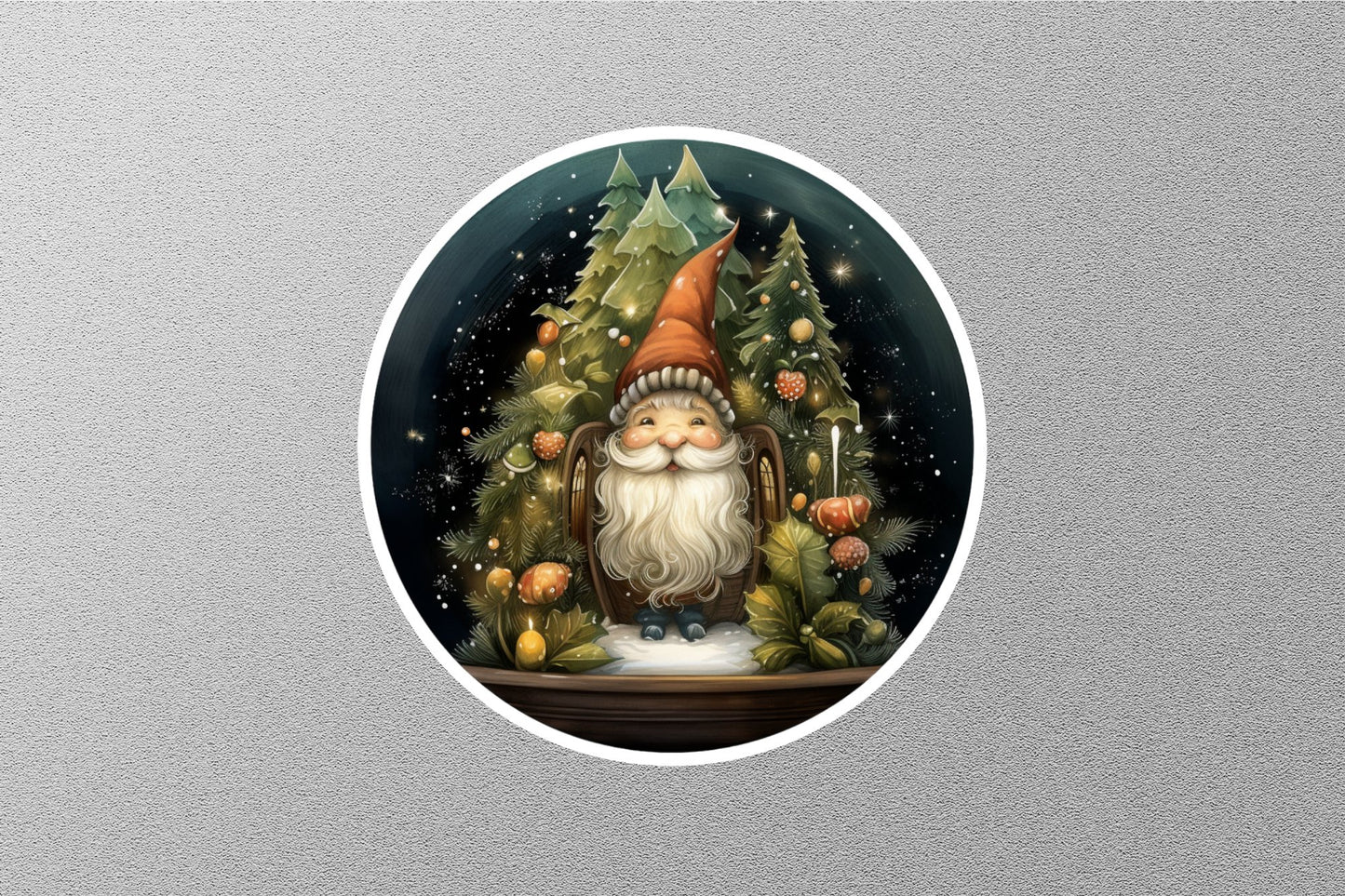 Wholesale Smiley Old Gnomes Winter Holiday Sticker