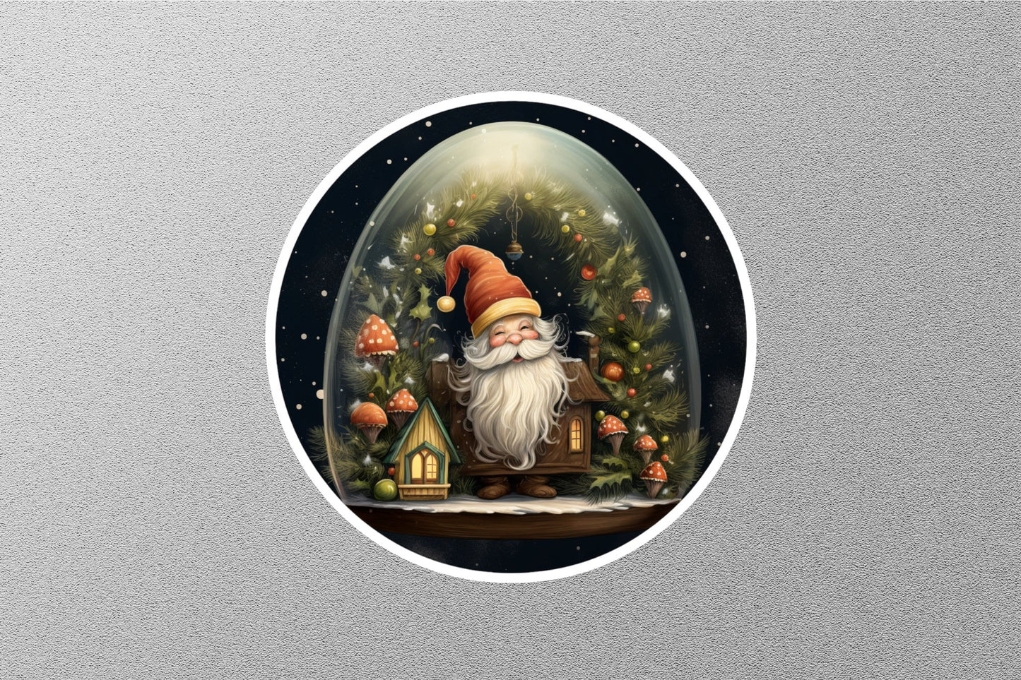 Wholesale Smiley Forest Gnomes Winter Holiday Sticker