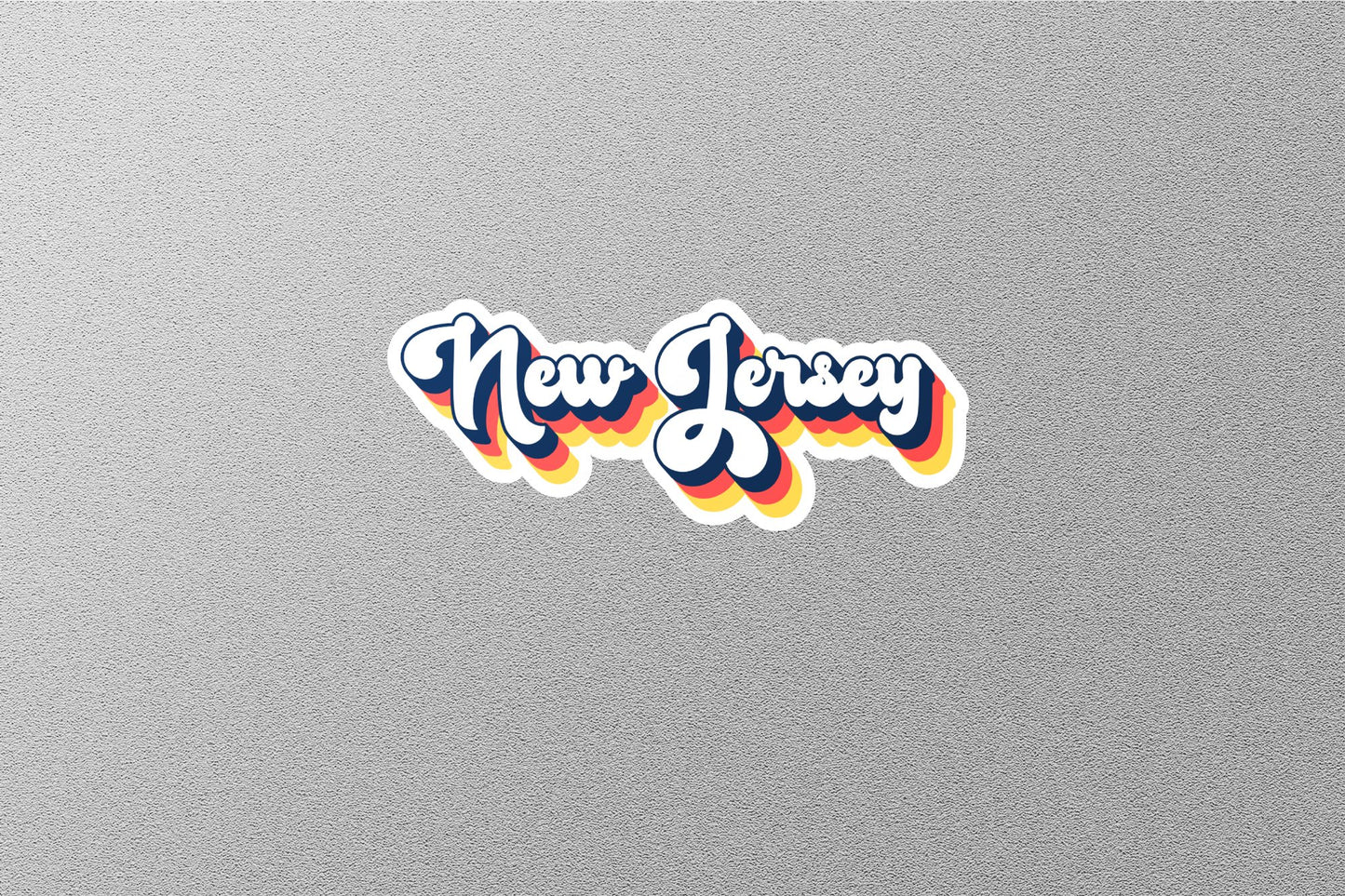 Retro New Jersey State Sticker