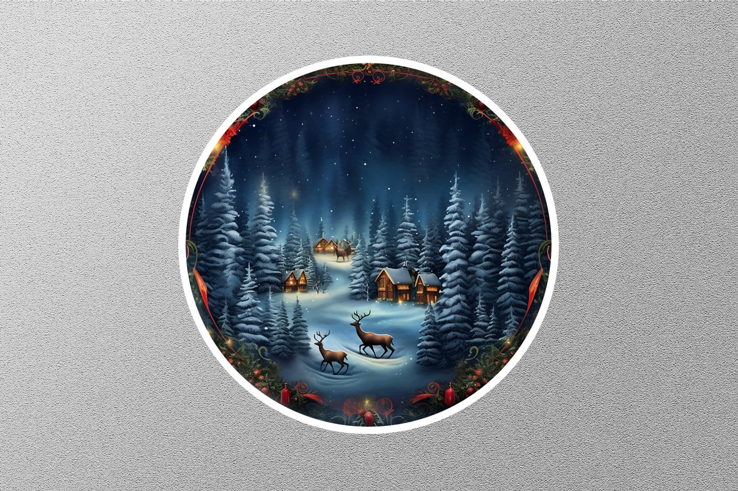 Wholesale Beautiful Snow House Christmas Sticker