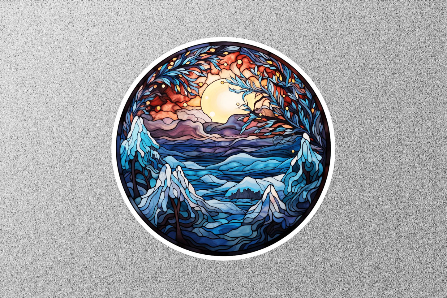 Wholesale Morning Sunset Winter Holiday Sticker