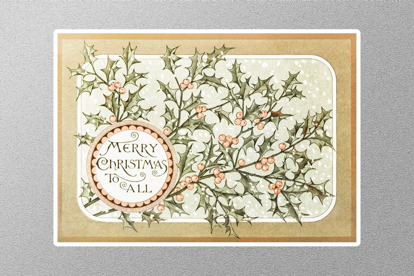 Wholesale Vintage Happy Wishes Christmas Sticker