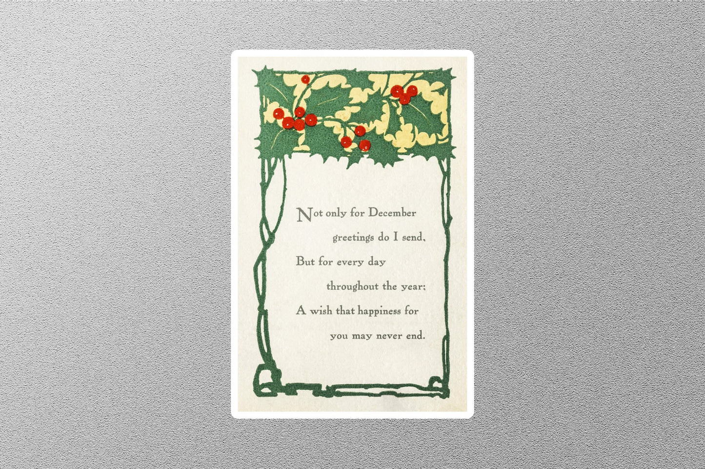Wholesale Vintage Greetings Card Christmas Sticker