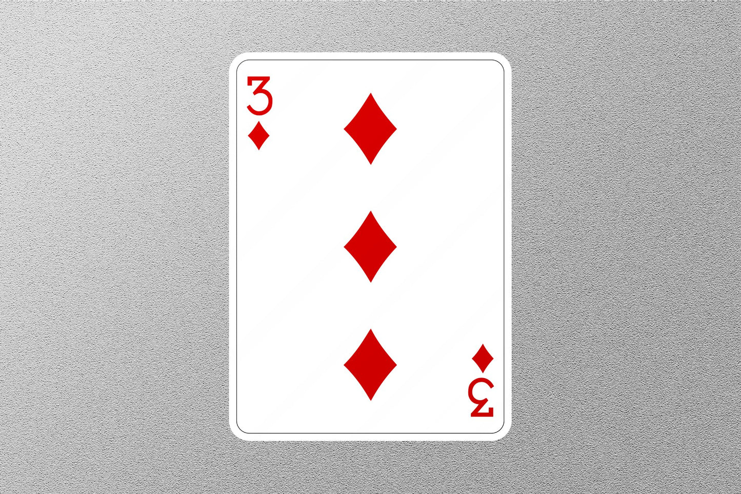 Wholesale 3 of Diamonds Cards Sticker