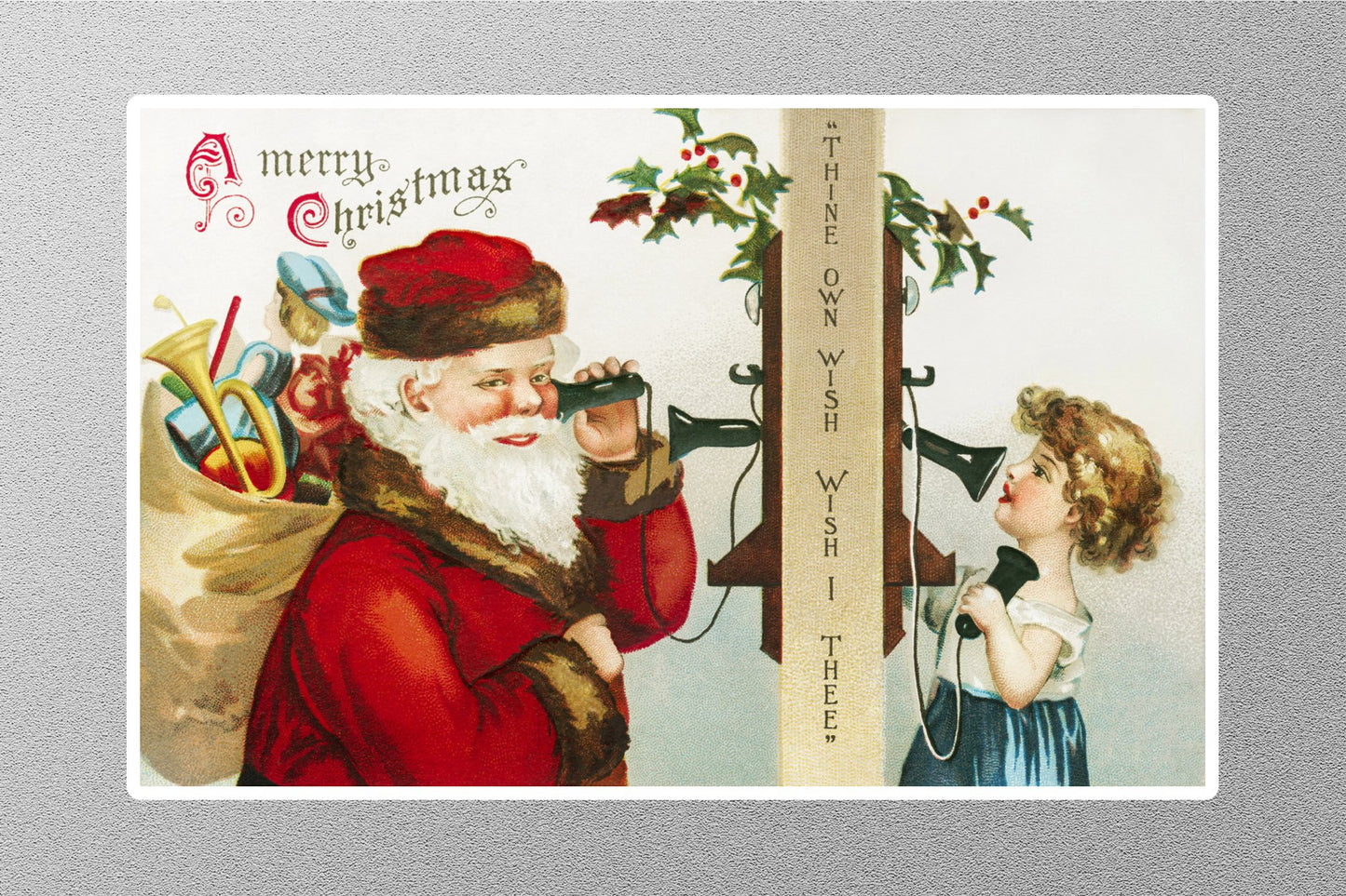 Wholesale Vintage Santa Claus Christmas Sticker
