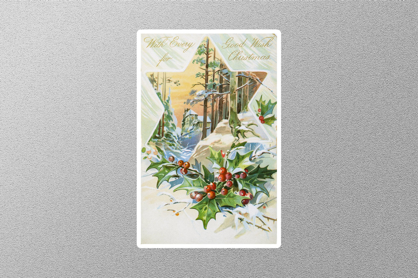 Wholesale Vintage Good Wish Christmas Sticker