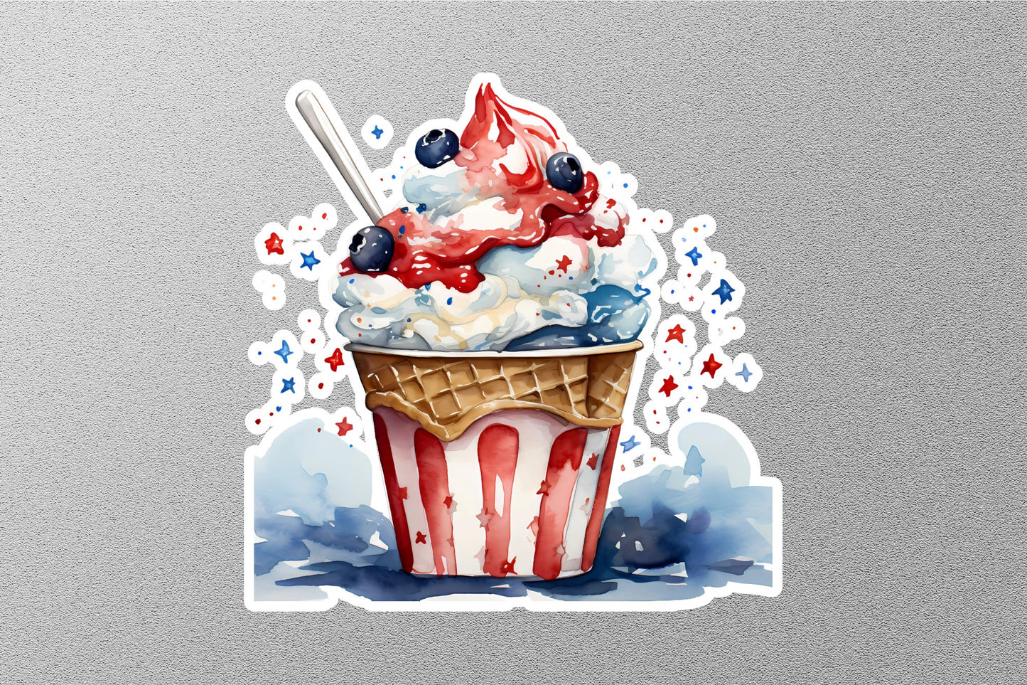Wholesale American Flag Ice Cream Sticker