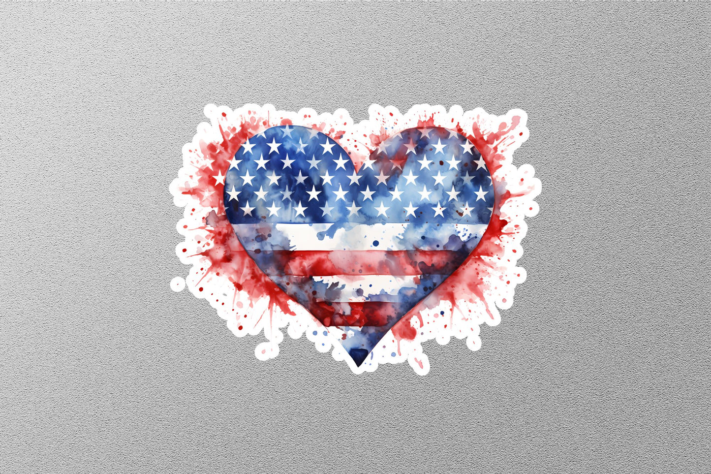 Wholesale American Flag on Heart Sticker