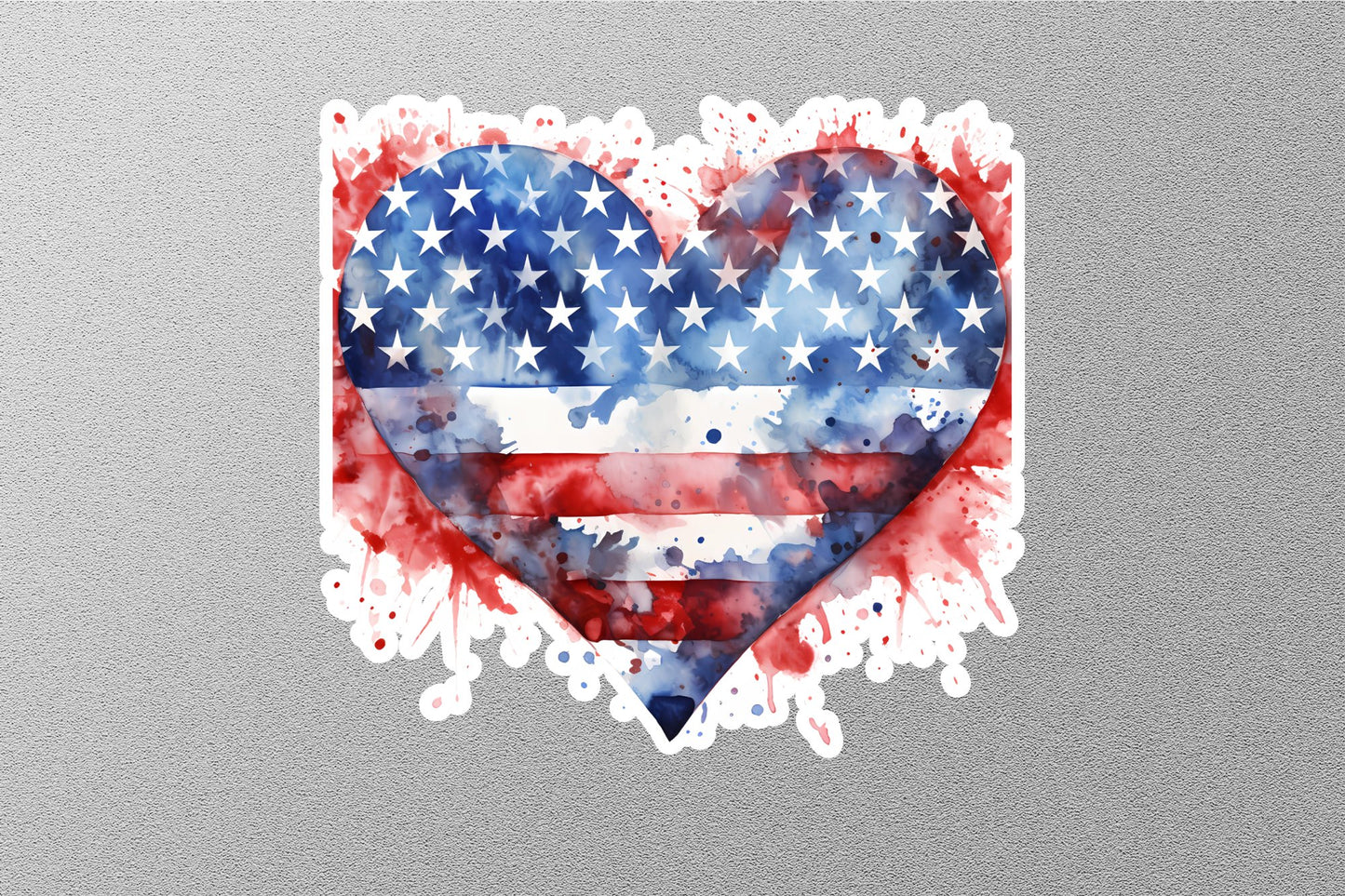 Wholesale Patriotic Heart With American Flag Sticker