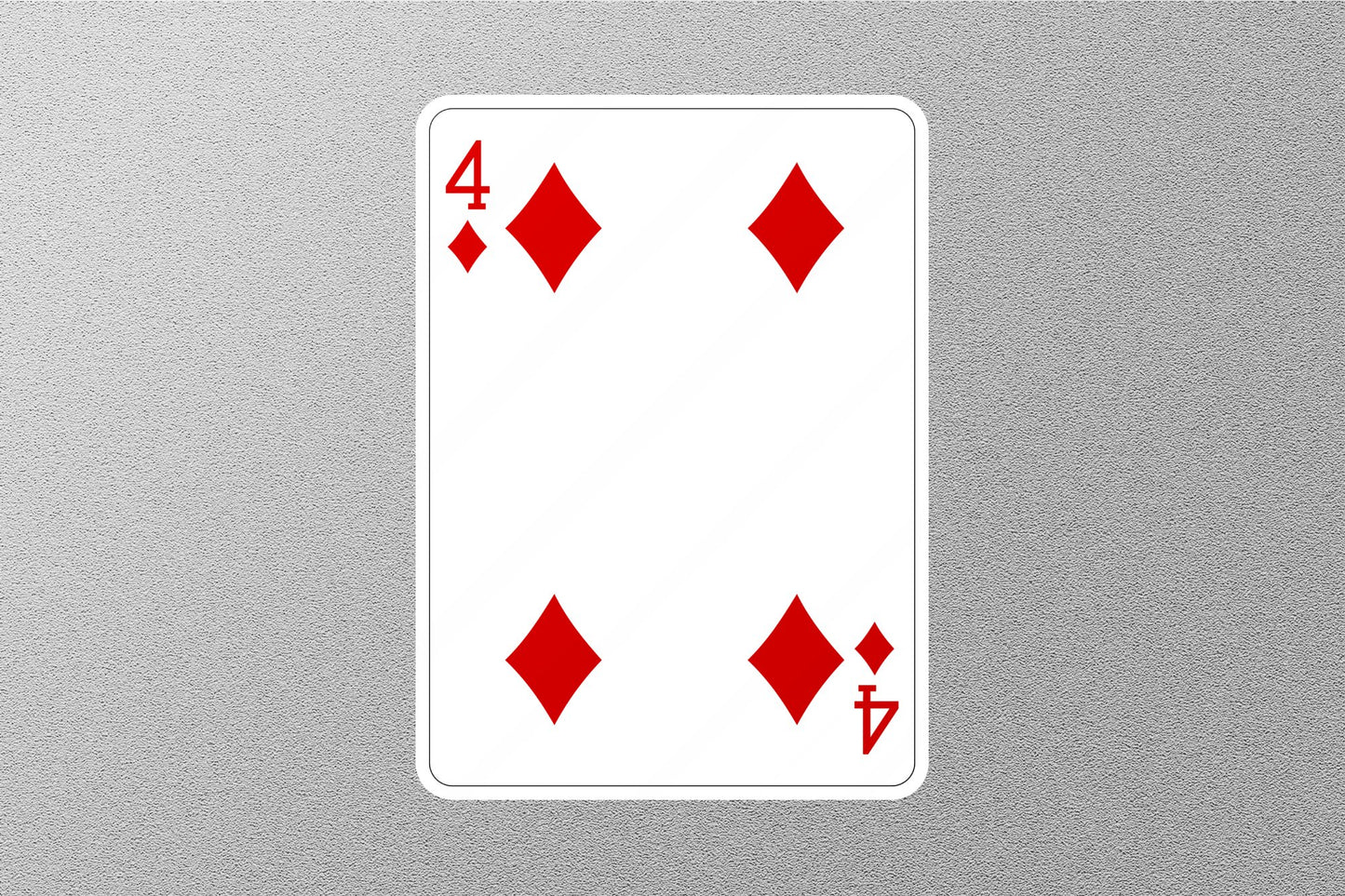 Wholesale 4 of Diamonds Cards Sticker