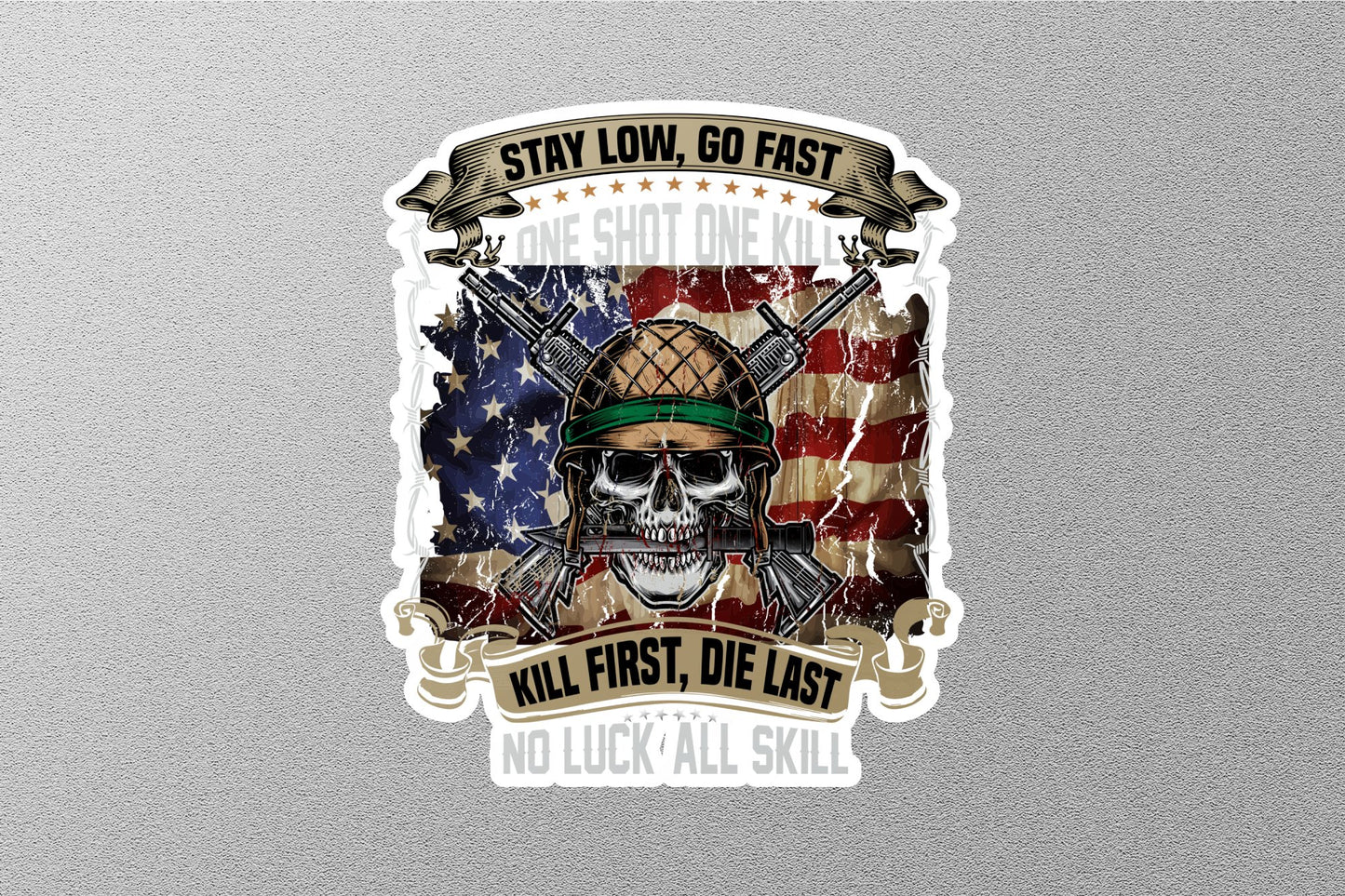 Wholesale One Shoot One Kill American Solider Sticker