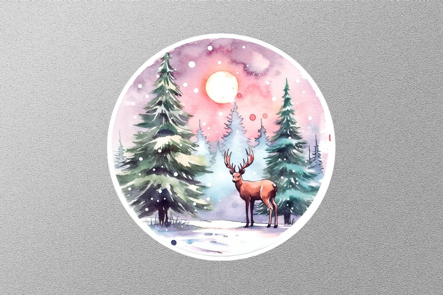 Wholesale Deer In a Snow Christmas Sticker