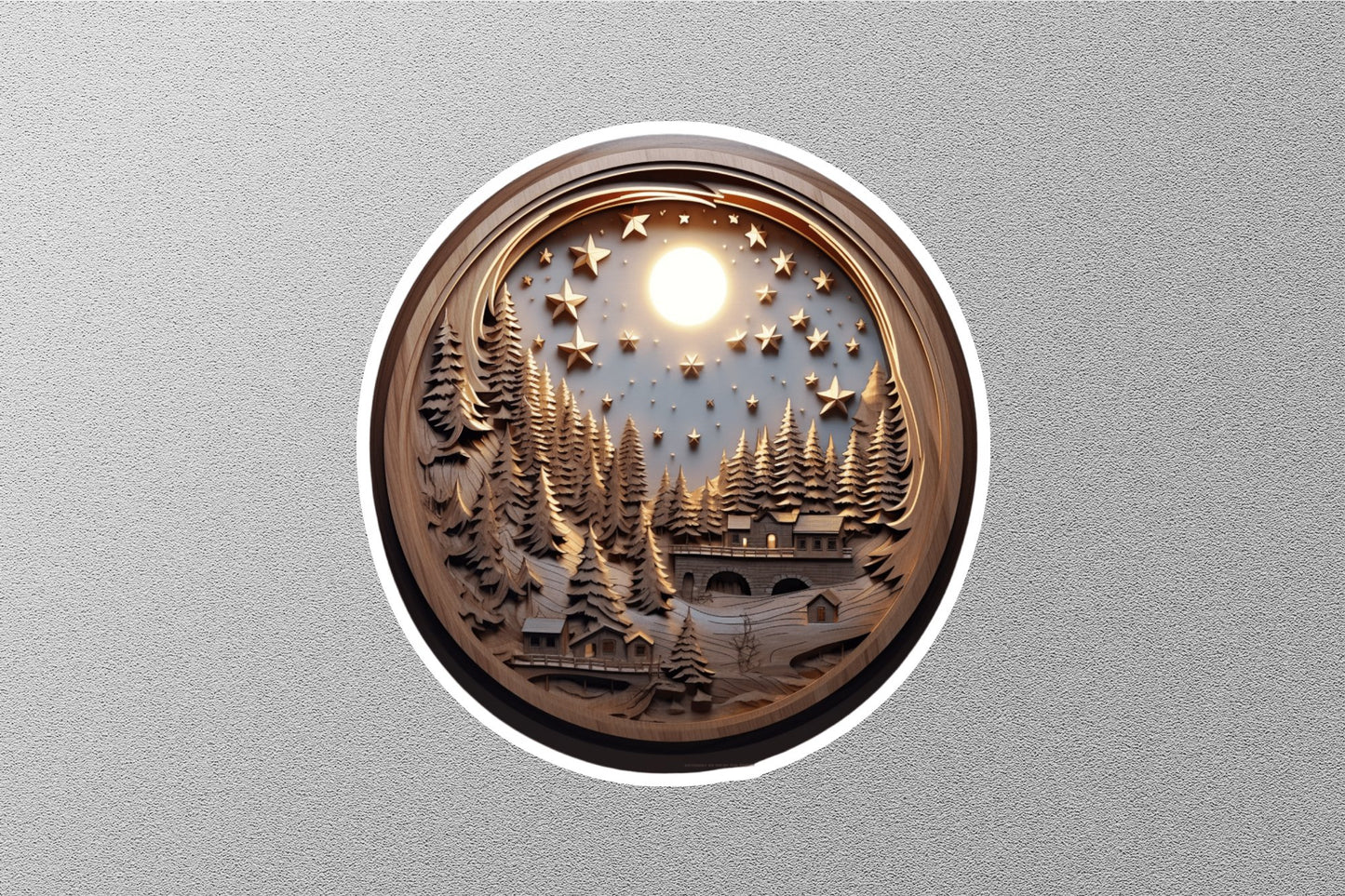 Wholesale Beautiful Moonlight Winter Holiday Sticker