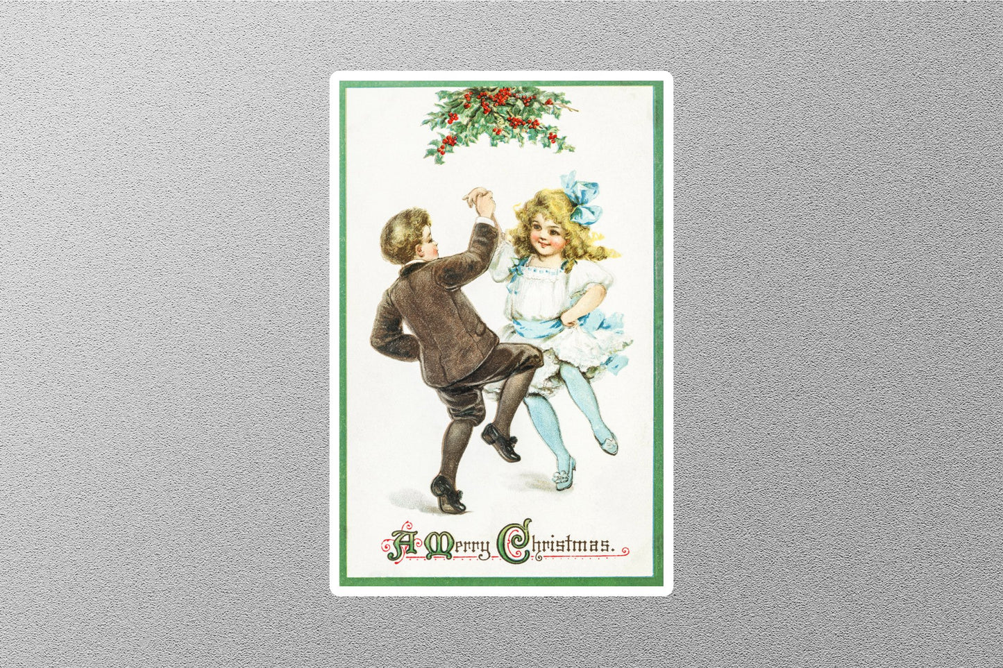 Wholesale Vintage Children Dancing Christmas Sticker