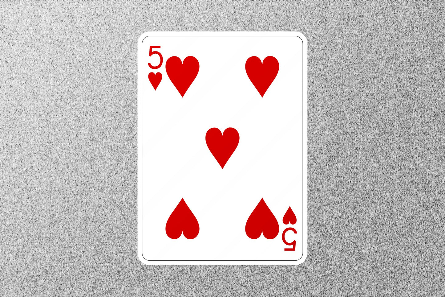 Wholesale 5 of Hearts Cards Sticker