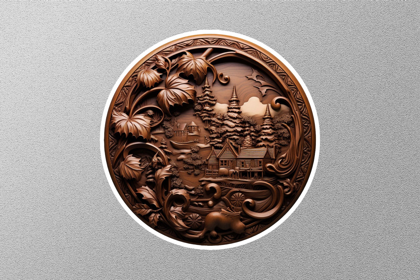 Wholesale Old Houses Winter Holiday Sticker