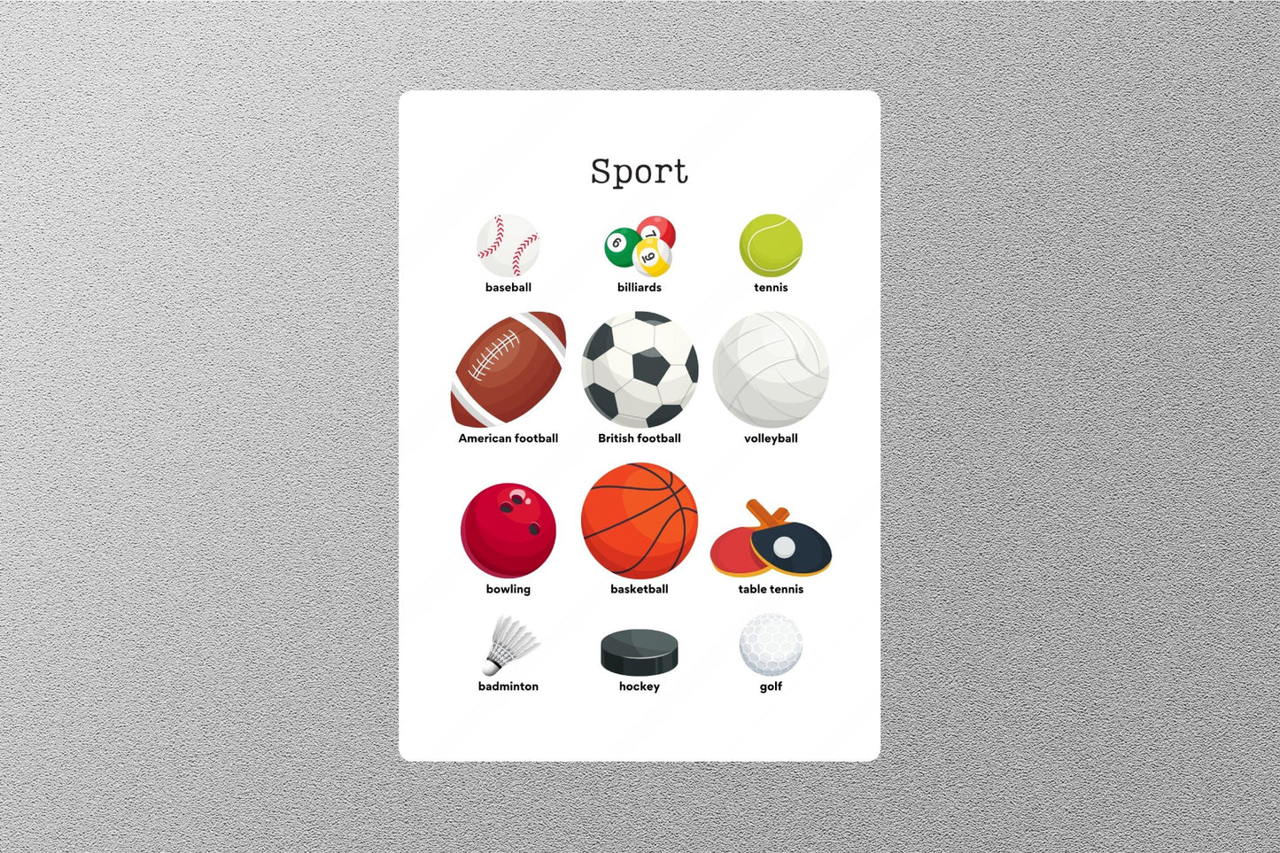 Wholesale Sport Education Sticker