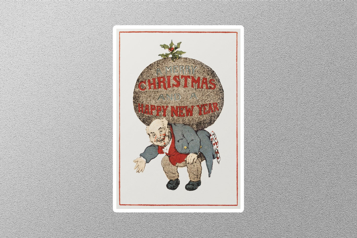 Wholesale Vintage Happy New Year Christmas Sticker