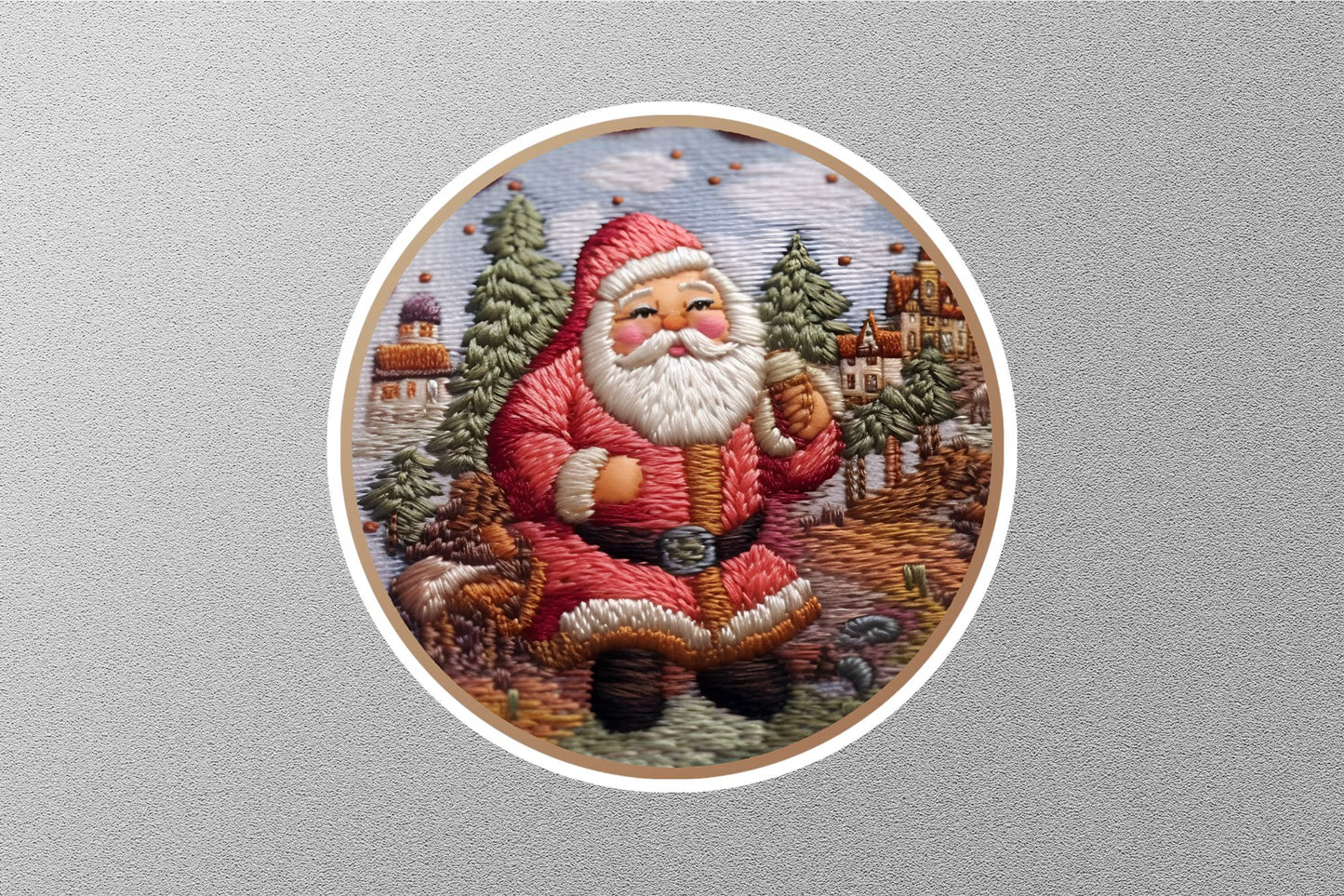 Wholesale Plate Santa Christmas Sticker