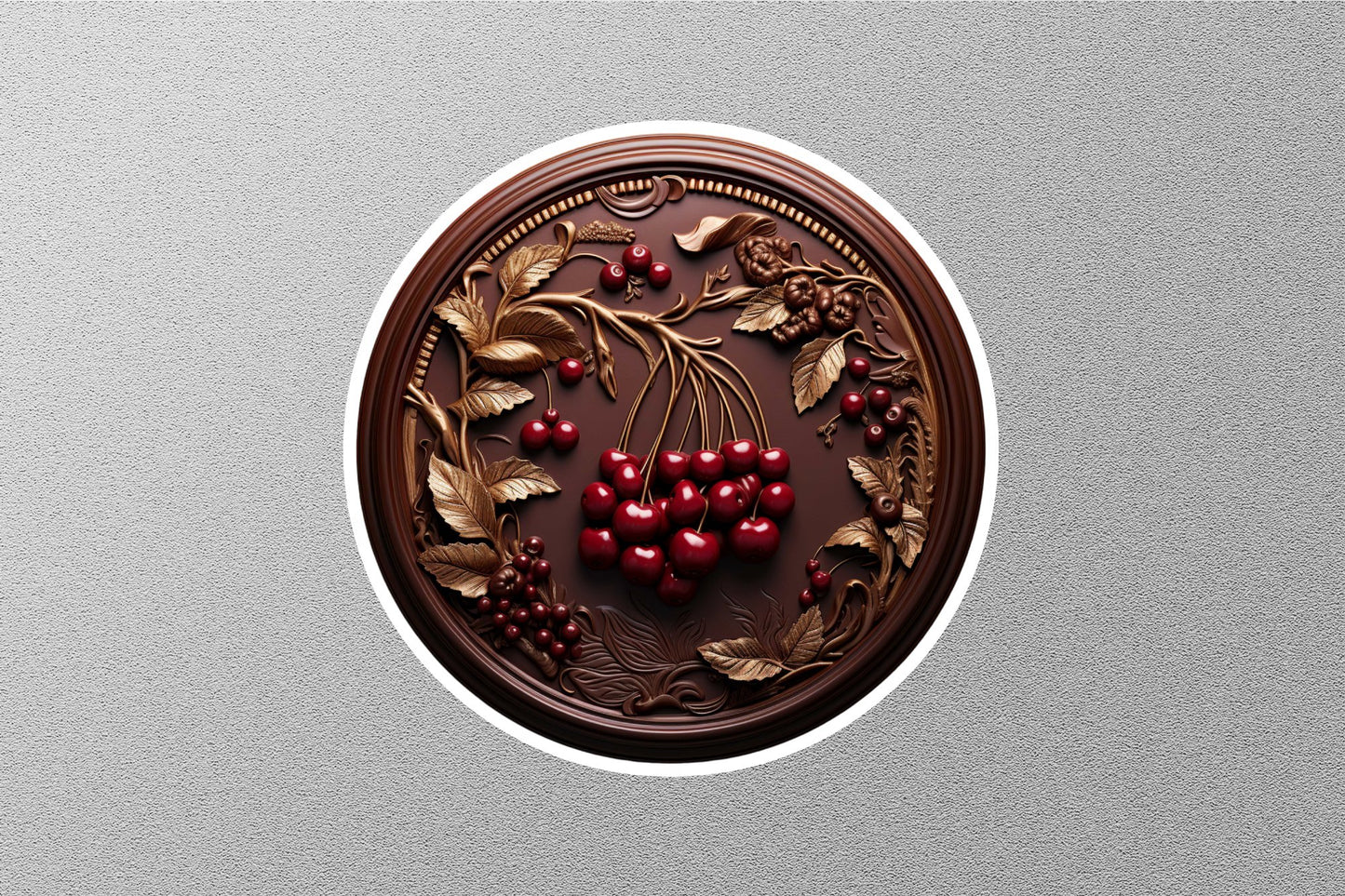 Wholesale Cherries Wood Land Winter Holiday Sticker