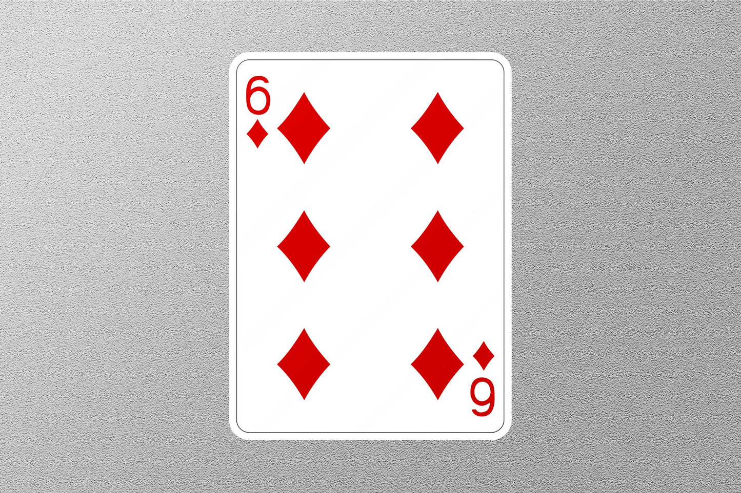Wholesale 6 of Diamonds Cards Sticker