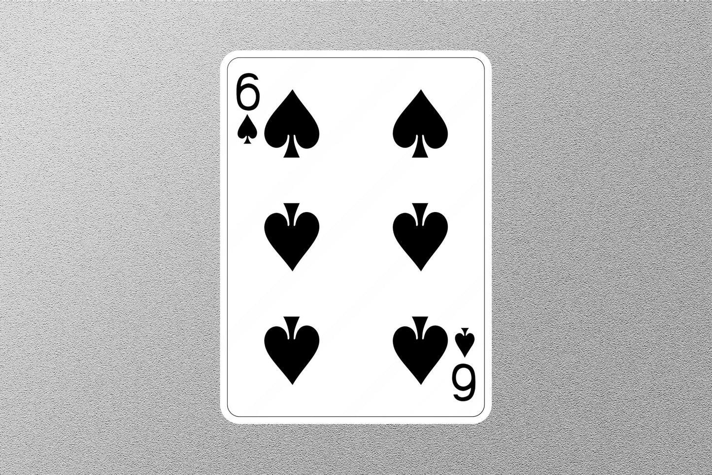 Wholesale 6 of Spades Cards Sticker