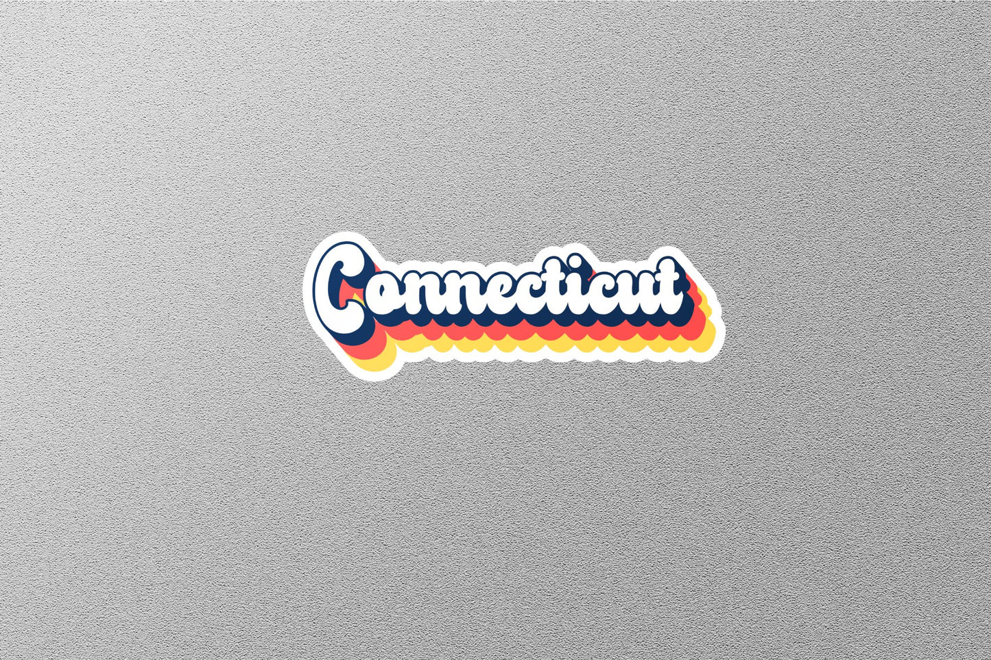 Retro Connecticut State Sticker