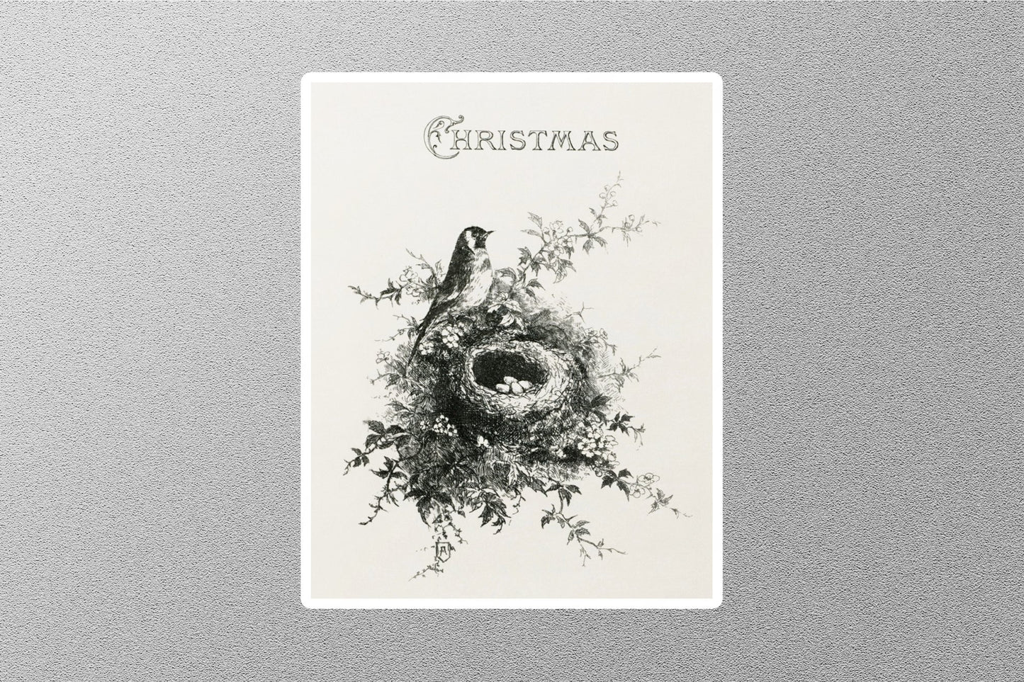 Wholesale Vintage Bird and Nest Christmas Sticker