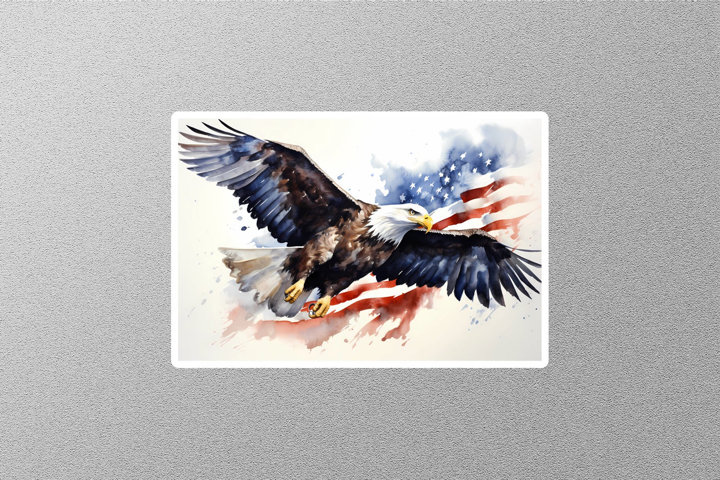 Wholesale Eagle With American Flag Sticker