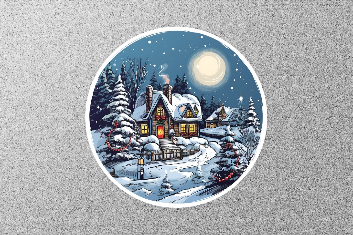 Wholesale Snow Home Christmas Sticker