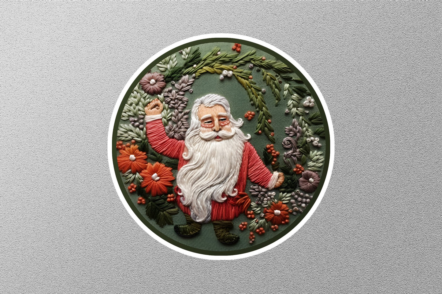 Wholesale Santa Claus Cameo Brooch Christmas Sticker
