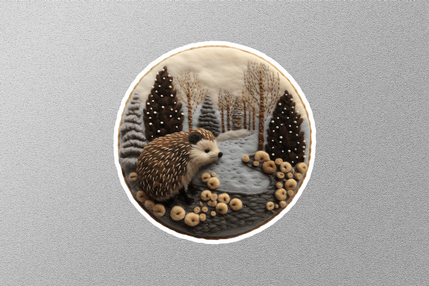 Wholesale Hedgehog Winter Holiday Sticker