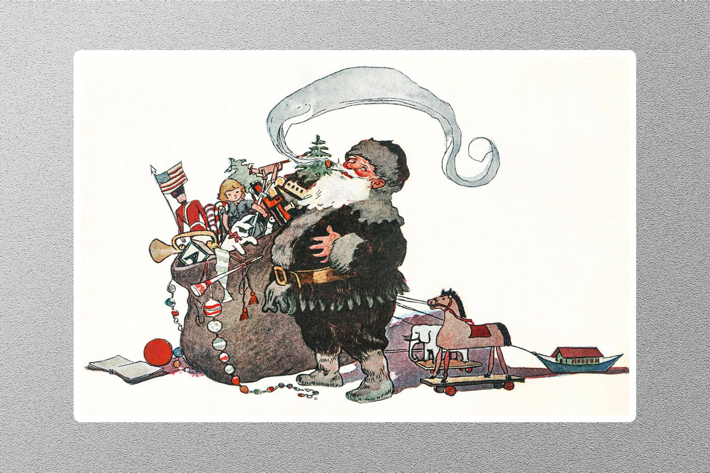 Wholesale Vintage Lazy Boy & Santa Christmas Sticker