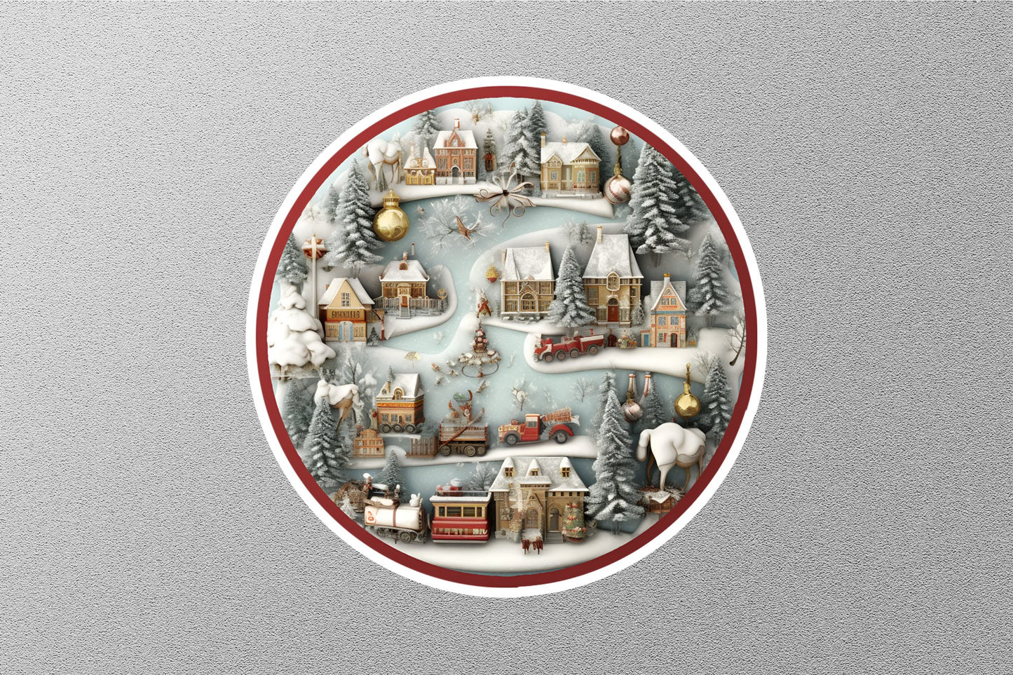 Wholesale Village Houses With Light Christmas Sticker